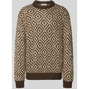 Relaxed fit gebreide pullover van wolmix, model 'REMI'