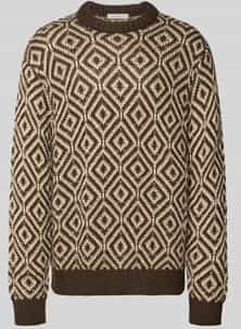 Relaxed fit gebreide pullover van wolmix, model 'REMI'