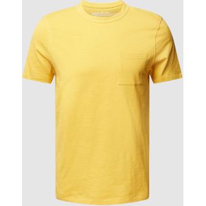 T-shirt in gemêleerde look met borstzak