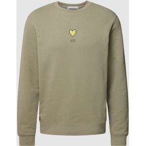 Sweatshirt met motiefstitching, model 'BAARO MELT HEAARTS'