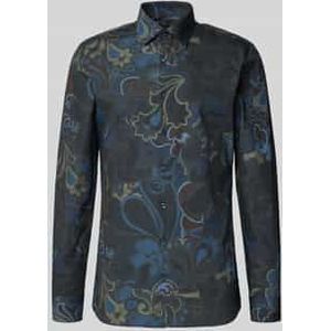 OLYMP - No. Six - Overhemd - Olijfgroen - Super Slim Fit - New York Kent