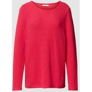 Gebreide pullover met labeldetail, model 'STYLE.LESLEY'