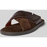 Bugatti - Derek - Leren Sandalen - Bruin - Echt Leer - Brede Riempjes