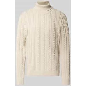 Jack & Jones - JPRBLUSEAN KNIT CABLE ROLL NECK - Coltrui - Silver Lining