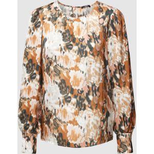 Blouse van viscose met all-over motief