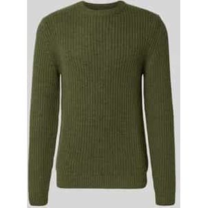Gebreide pullover van wolmix met ronde hals
