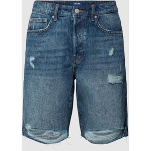 Korte jeans in destroyed-look, model 'EDGE'