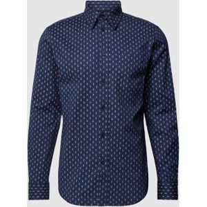 Slim fit vrijetijdsoverhemd met all-over motief