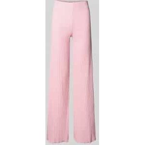 Flared stoffen broek met elastische band, model 'Eira'