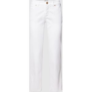Jeans met gerafelde pijpboorden, model 'CLAIRE CROPPED'