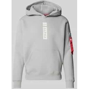 Hoodie met labelprint