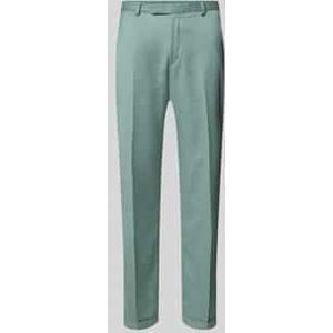 Slim fit pantalon met linnen