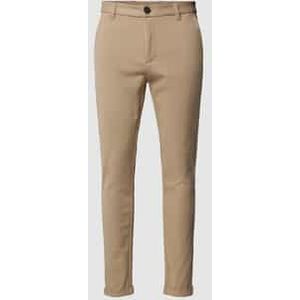 Slim fit stoffen broek met steekzakken