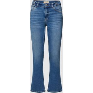 Straight fit jeans met labelpatch, model 'ASHLEY'