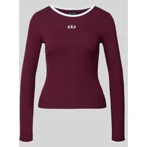 Shirt met lange mouwen en labelstitching