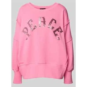 Oversized sweatshirt van puur katoen met statementstitching