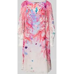 Knielange jurk van viscose met all-over motief