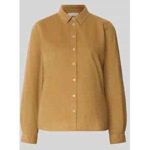 Marc O'Polo - Overhemdblouse - Effen - Regular Fit - Lange Mouwen - Mix van Katoen en Lyocell