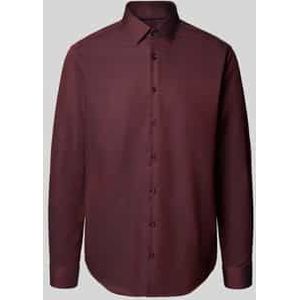 Regular fit zakelijk overhemd met kentkraag