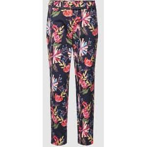 Slim fit stoffen broek met bloemenmotief