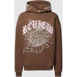 Hoodie met label- en motiefprint