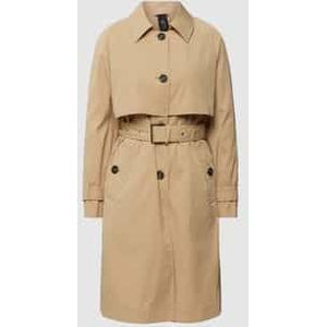 Trenchcoat met stoffen riem