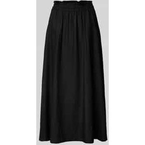 Linnen broek met elastische band, model 'FLAXY'