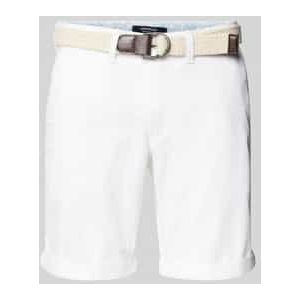 Slim fit bermuda met riem