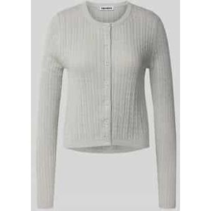 Gebreid jack met kabelpatroon en ronde hals