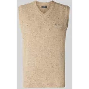 Gebreide spencer van wolmix met V-hals, model 'Donegal'