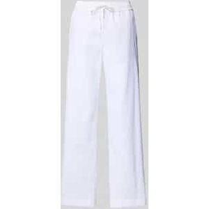 Straight leg linnen broek met tunnelkoord