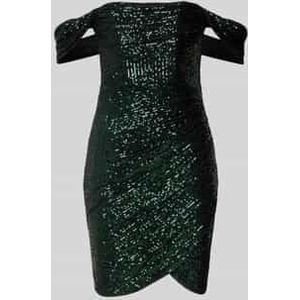 Cocktailjurk in off shoulder-look