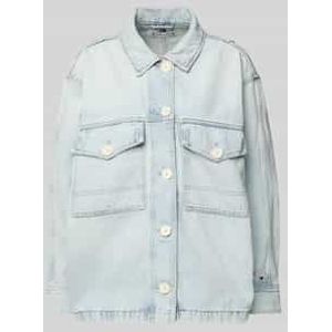 Tommy Hilfiger - Oversized Jeansjack - Mêlee - Mix van Katoen en Lyocell
