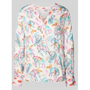 Regular fit blouse met tuniekkraag