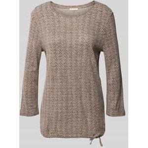 Comfort fit shirt met lange mouwen van viscosemix