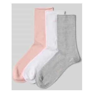 Sokken met logostitching in een set van 3 paar