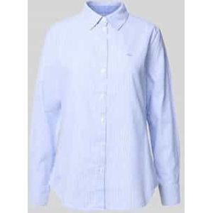 Regular fit overhemdblouse met logostitching