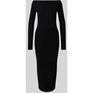 Armani Exchange - XW001313AF10352UC001 - Maxi Jurk - Zwart - Viscose - Lange Mouwen