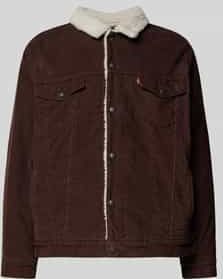 Sherpa jacket van paspelzakken op de borst
