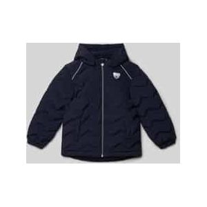 Gewatteerd jack met labeldetails