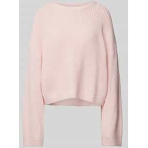 Oversized gebreide pullover met ribboorden