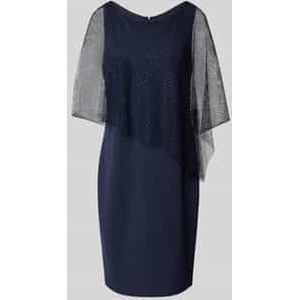 Knielange cocktailjurk met pailletten