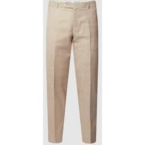 Regular fit stoffen broek met linnen, model 'Mace'