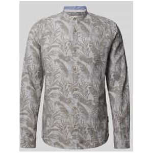 Regular fit vrijetijdsoverhemd met opstaande kraag