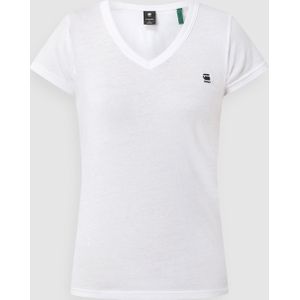 Slim fit T-shirt van biologisch katoen, model 'Eyben'