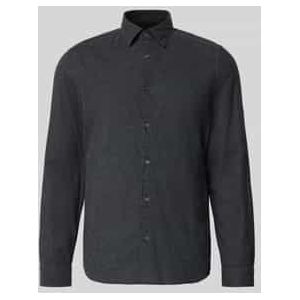 Marc O'Polo - Overhemd - Antraciet - Flanel Print - Regular-fit - Lange Mouw