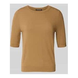 Gebreid shirt van viscosemix met ronde hals