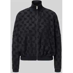 Oversized sweatjack van katoenmix, model 'TERRYMONOGRAM_JACKET'