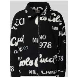 Oversized fleecejack met ritssluiting