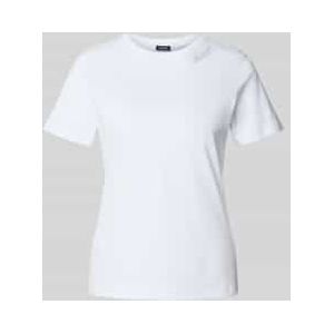 T-shirt met strass-steentjes en ronde hals